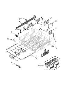 Upper Rack And Track Parts parts for Kenmore Dishwasher 665.12833K314 (66512833K314, 665 12833K314) from AppliancePartsPros.com