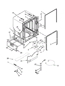 Tub And Frame Parts parts for Kenmore Dishwasher 665.12833K314 (66512833K314, 665 12833K314) from AppliancePartsPros.com