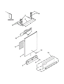 Door Panel Parts parts for Kenmore Dishwasher 665.12833K314 (66512833K314, 665 12833K314) from AppliancePartsPros.com