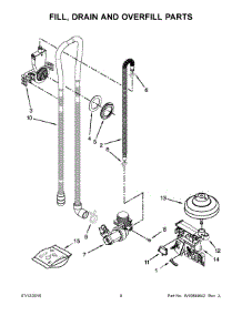 Fill, Drain And Overfill Parts parts for Kenmore Dishwasher 665.13002N511 (66513002N511, 665 13002N511) from AppliancePartsPros.com
