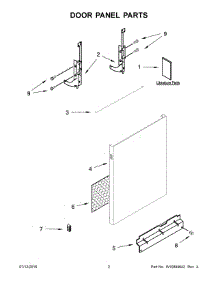 Door Panel Parts parts for Kenmore Dishwasher 665.13003N511 (66513003N511, 665 13003N511) from AppliancePartsPros.com