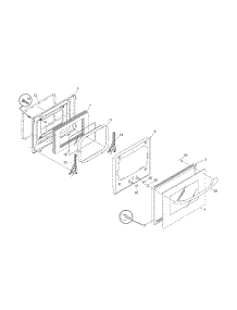 Door parts for Kenmore Wall Oven 790.40192401 (79040192401, 790 40192401) from AppliancePartsPros.com