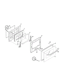 Door parts for Kenmore Wall Oven 790.40199400 (79040199400, 790 40199400) from AppliancePartsPros.com