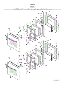 Doors parts for Kenmore Electric Wall Oven 790.40252414 (79040252414, 790 40252414) from AppliancePartsPros.com