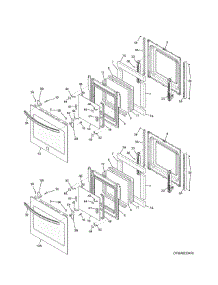 Doors parts for Kenmore Wall Oven 790.40253410 (79040253410, 790 40253410) from AppliancePartsPros.com