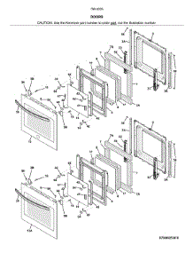 Doors parts for Kenmore Electric Wall Oven 790.40253414 (79040253414, 790 40253414) from AppliancePartsPros.com