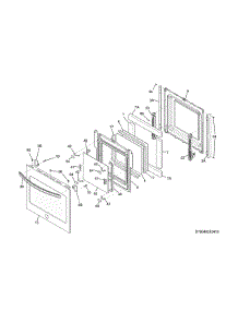 Door parts for Kenmore Wall Oven 790.40283410 (79040283410, 790 40283410) from AppliancePartsPros.com