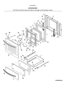 Door / Drawer parts for Kenmore Wall Oven 790.40303411 (79040303411, 790 40303411) from AppliancePartsPros.com
