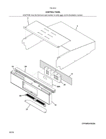 Control Panel parts for Kenmore Wall Oven 790.403412810 (790403412810, 790 403412810) from AppliancePartsPros.com