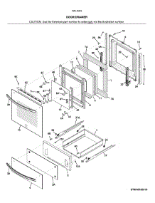 Door / Drawer parts for Kenmore Wall Oven 790.403412810 (790403412810, 790 403412810) from AppliancePartsPros.com