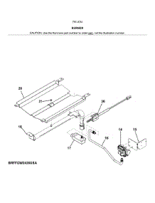 Burner parts for Kenmore Wall Oven 790.40342810 (79040342810, 790 40342810) from AppliancePartsPros.com
