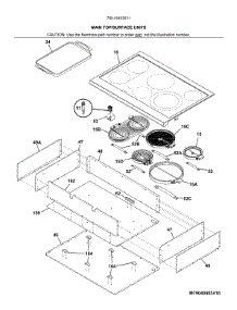 Main Top / Surface Units parts for Kenmore Cooktop 790.40403511 (79040403511, 790 40403511) from AppliancePartsPros.com