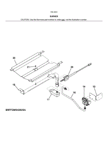 Burner parts for Kenmore Wall Oven 790.40419810 (79040419810, 790 40419810) from AppliancePartsPros.com