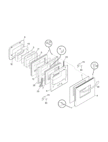 Door parts for Kenmore Wall Oven 790.40453801 (79040453801, 790 40453801) from AppliancePartsPros.com