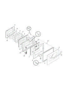 Door parts for Kenmore Wall Oven 790.40454803 (79040454803, 790 40454803) from AppliancePartsPros.com