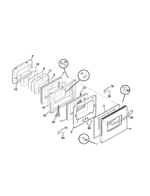 Door parts for Kenmore Wall Oven 790.40523400 (79040523400, 790 40523400) from AppliancePartsPros.com