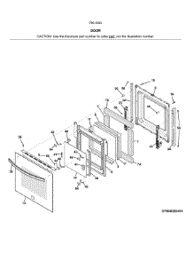Door parts for Kenmore Wall Oven 790.40539810 (79040539810, 790 40539810) from AppliancePartsPros.com