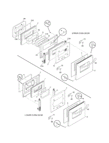 Doors parts for Kenmore Wall Oven 790.40613801 (79040613801, 790 40613801) from AppliancePartsPros.com
