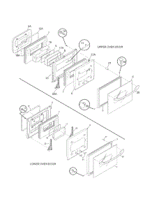 Doors parts for Kenmore Wall Oven 790.40614800 (79040614800, 790 40614800) from AppliancePartsPros.com