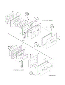 Doors parts for Kenmore Wall Oven 790.40619802 (79040619802, 790 40619802) from AppliancePartsPros.com