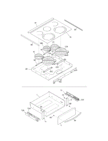 Top / Drawer parts for Kenmore Range 790.41012800 (79041012800, 790 41012800) from AppliancePartsPros.com