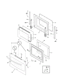 Door parts for Kenmore Range 790.41013803 (79041013803, 790 41013803) from AppliancePartsPros.com