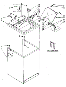 Top And Cabinet parts for Kenmore Washer 110.82673710 (11082673710, 110 82673710) from AppliancePartsPros.com