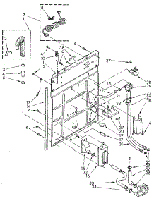Rear Panel parts for Kenmore Washer 110.82673710 (11082673710, 110 82673710) from AppliancePartsPros.com
