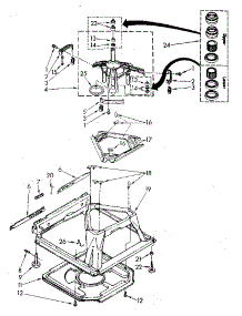 Machine Base Parts parts for Kenmore Washer 110.82680710 (11082680710, 110 82680710) from AppliancePartsPros.com