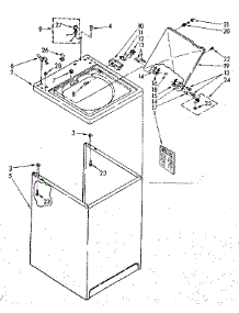 Top And Cabinet Parts parts for Kenmore Washer 110.82680810 (11082680810, 110 82680810) from AppliancePartsPros.com