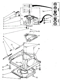 Machine Base Parts parts for Kenmore Washer 110.82681110 (11082681110, 110 82681110) from AppliancePartsPros.com
