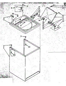 Top And Cabinet Parts parts for Kenmore Washer 110.82681300 (11082681300, 110 82681300) from AppliancePartsPros.com
