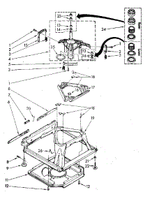 Machine Base Parts parts for Kenmore Washer 110.82681600 (11082681600, 110 82681600) from AppliancePartsPros.com
