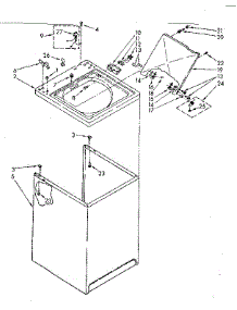 Top And Cabinet Parts parts for Kenmore Washer 110.82681810 (11082681810, 110 82681810) from AppliancePartsPros.com