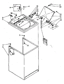 Top And Cabinet Parts parts for Kenmore Washer 110.82681820 (11082681820, 110 82681820) from AppliancePartsPros.com