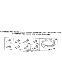 Wiring And Wiring Terminals parts for Kenmore Range 628.6417811 (6286417811, 628 6417811) from AppliancePartsPros.com