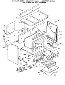 Body Assembly parts for Kenmore Range 628.6417811 (6286417811, 628 6417811) from AppliancePartsPros.com