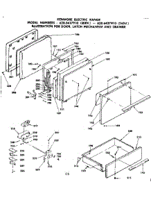 Door, Latch Mechanism And Drawer parts for Kenmore Range 628.6417910 (6286417910, 628 6417910) from AppliancePartsPros.com