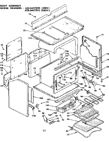 Body Assembly parts for Kenmore Range 628.6447810 (6286447810, 628 6447810) from AppliancePartsPros.com