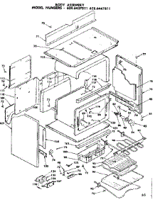 Body Assembly parts for Kenmore Range 628.6447811 (6286447811, 628 6447811) from AppliancePartsPros.com
