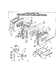 Door, Latch Mechanism And Drawer parts for Kenmore Range 628.6447910 (6286447910, 628 6447910) from AppliancePartsPros.com