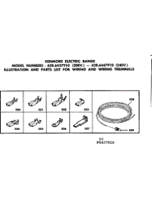 Wiring And Wiring Terminals parts for Kenmore Range 628.6447910 (6286447910, 628 6447910) from AppliancePartsPros.com