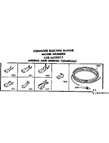 Wiring And Wiring Terminals parts for Kenmore Range 628.6628311 (6286628311, 628 6628311) from AppliancePartsPros.com