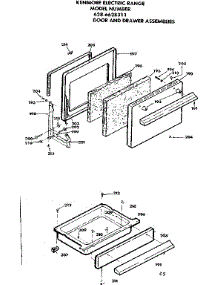 Door And Drawer Assemblies parts for Kenmore Range 628.6628311 (6286628311, 628 6628311) from AppliancePartsPros.com