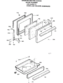 Door And Drawer Assemblies parts for Kenmore Range 628.6628312 (6286628312, 628 6628312) from AppliancePartsPros.com