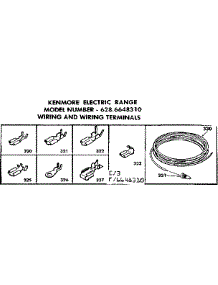 Wiring And Wiring Terminals parts for Kenmore Range 628.6648310 (6286648310, 628 6648310) from AppliancePartsPros.com