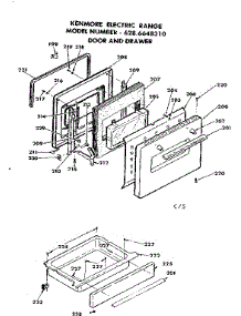Door And Drawer parts for Kenmore Range 628.6648310 (6286648310, 628 6648310) from AppliancePartsPros.com