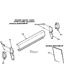 Optional Backguard Kit / End Panel Kit parts for Kenmore Range 628.6648312 (6286648312, 628 6648312) from AppliancePartsPros.com