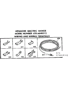 Wiring And Wiring Terminals parts for Kenmore Range 628.6648312 (6286648312, 628 6648312) from AppliancePartsPros.com