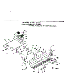 Control Panel And Cooktop Assemblies parts for Kenmore Range 628.6658310 (6286658310, 628 6658310) from AppliancePartsPros.com